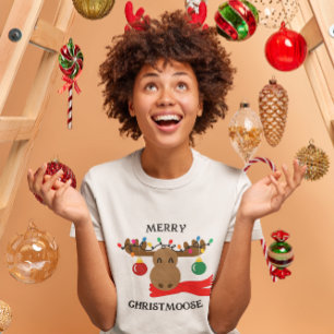 Merry Christmoose Funny Christmas T-Shirt