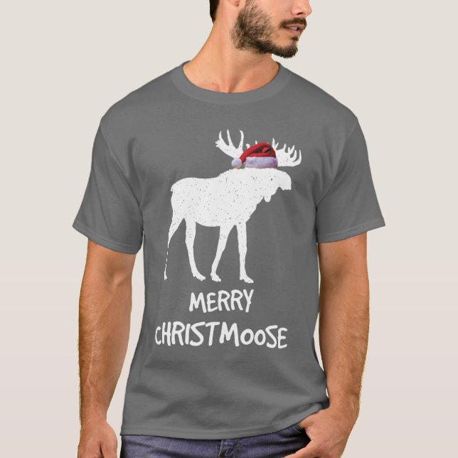 Merry Christmoose I Love Moose Gifts for Moose Lov T-Shirt (Vorderseite)