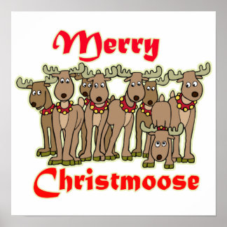 Merry Christmoose Poster