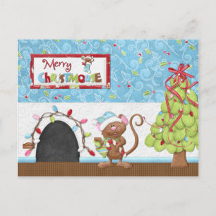 Merry Christmouse Christmas Card Feiertagspostkarte