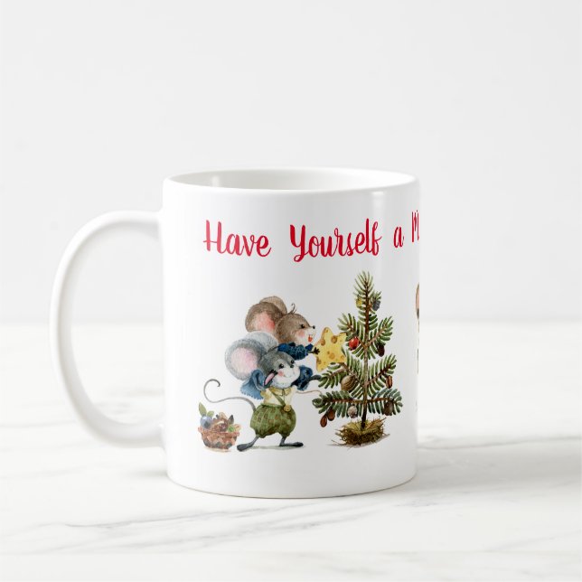 Merry Christmouse Kaffeetasse (Links)