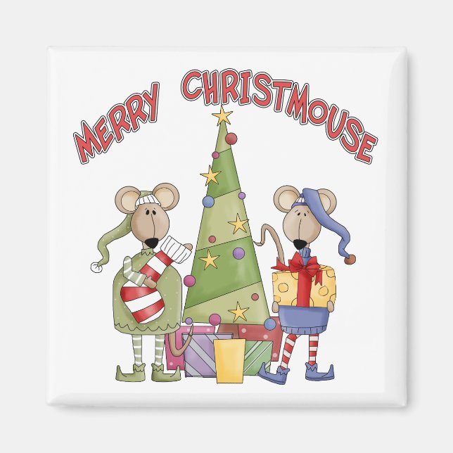 Merry Christmouse Magnet (Vorne)