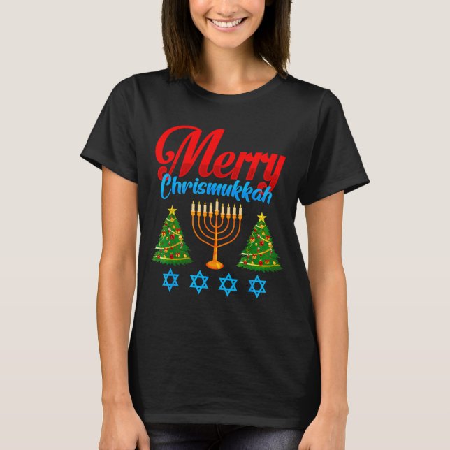 Merry Christmukkah Jewish Xmas Christmas Hanukkah  T-Shirt (Vorderseite)