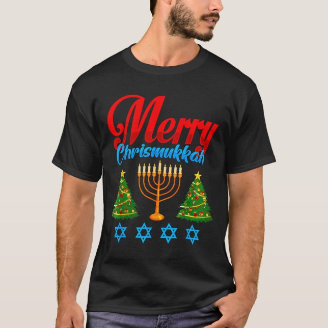 Merry Christmukkah Jewish Xmas Christmas Hanukkah  T-Shirt (Vorderseite)