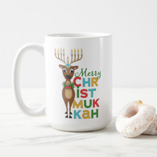 Merry Christmukkah Reindeer Kaffeetasse