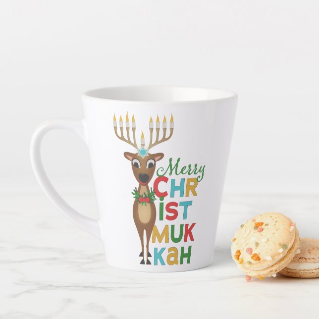 Merry Christmukkah Reindeer Milchtasse (Beispiel)