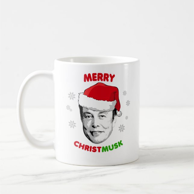 Merry Christmusk Keramik Ornament Kaffeetasse (Links)
