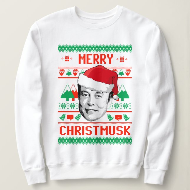 Merry Christmusk UGLY CHRISTMAS SWEATER Sweatshirt (Design vorne)