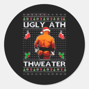 Merry Chrithmith Kith My Ath Hintern Viral Fight M Runder Aufkleber