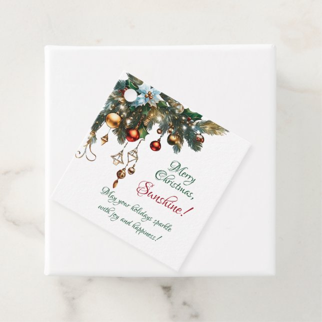 Merry Chritmas Sunshine Classic Geschenkanhänger (Beispiel)