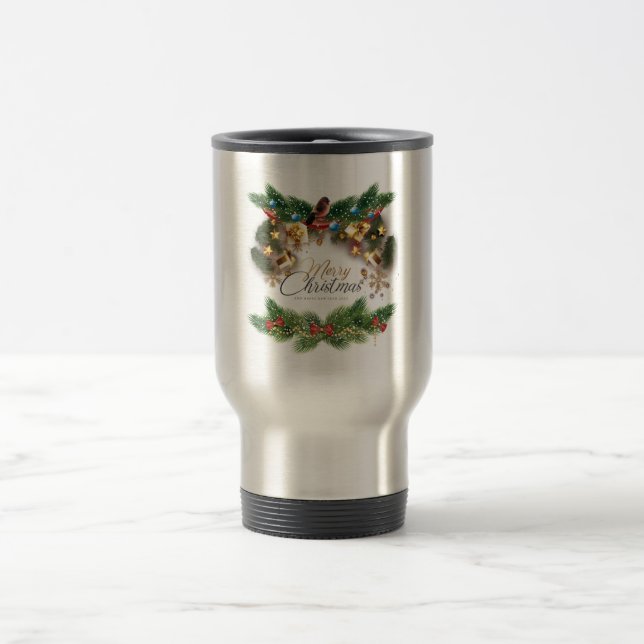 Merry Chritmas Tumbler Reisebecher (Mittel)