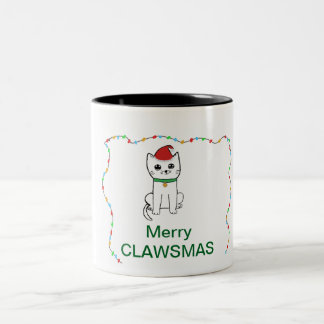 Merry Clawsmas Zweifarbige Tasse