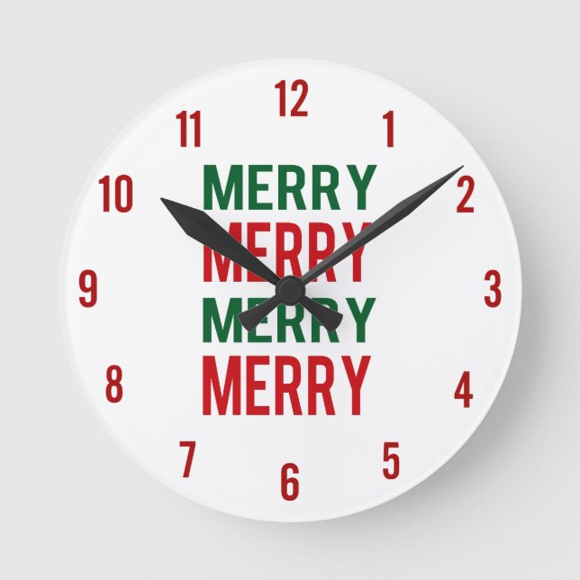 Merry Clock Runde Wanduhr (Vorderseite)