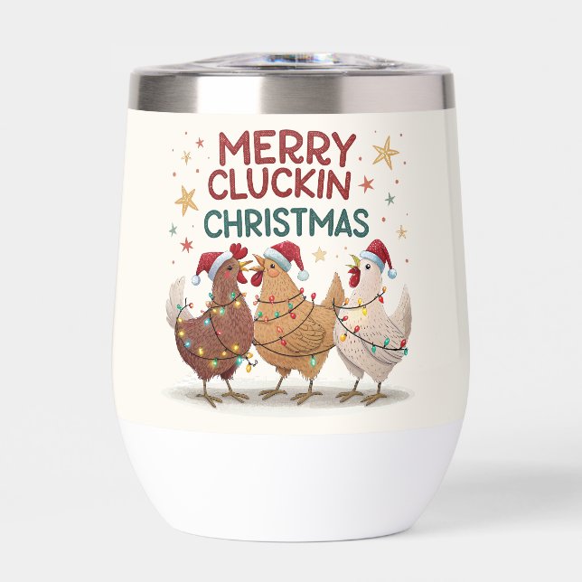 Merry Cluckin Christmas Chickens Personalized (Vorderseite)