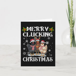 Merry Clucking Weihnachts Funny Chicken Weihnachts Karte