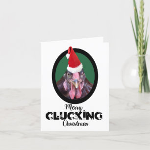 Merry Clucking Weihnachtshühnerhut  Feiertagskarte