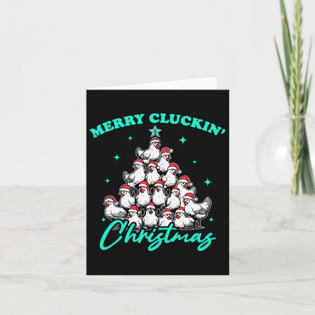 Merry Cluckin's Weihnachten Karte (Vorderseite)