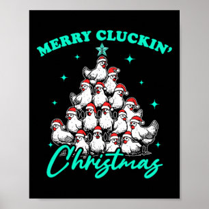 Merry Cluckin's Weihnachten Poster