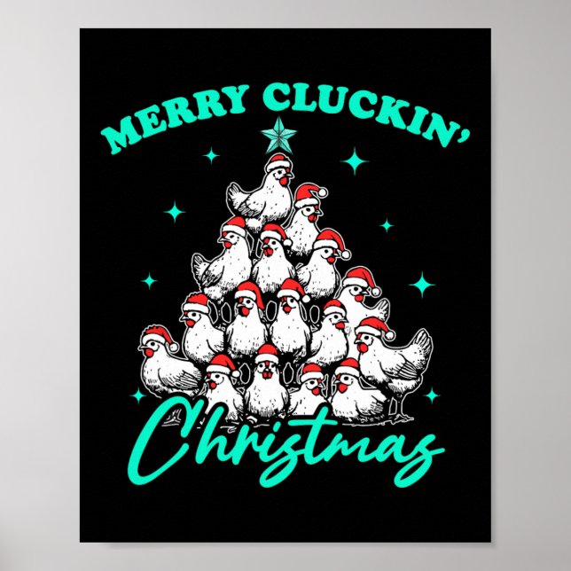 Merry Cluckin's Weihnachten Poster (Vorne)