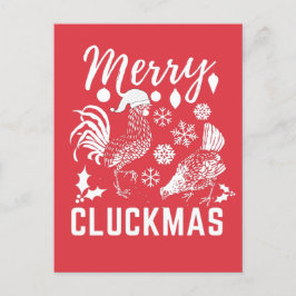 Merry Cluckmas Chicken Lover Ferienkarte Postkarte