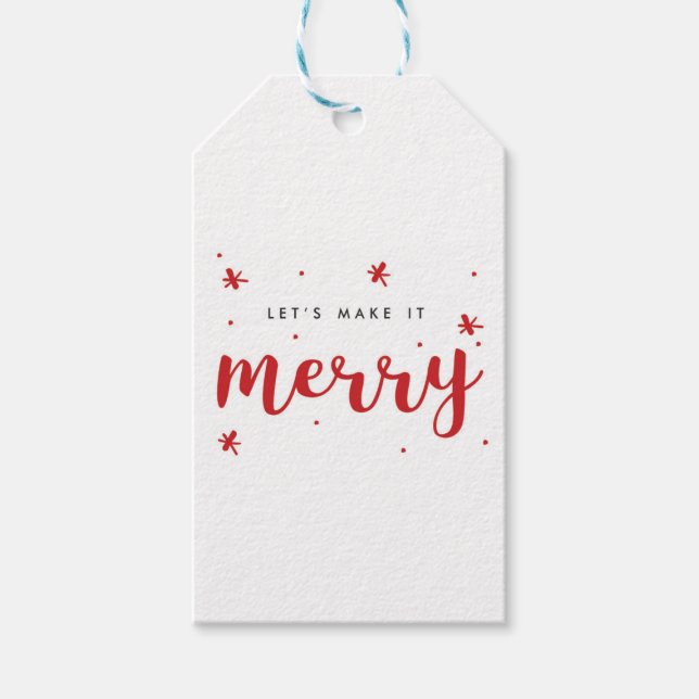 Merry Confetti Christmas Geschenkanhänger (Vorderseite)