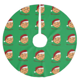 Merry Cookiemas Weihnachtskeks Polyester Weihnachtsbaumdecke