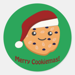 Merry Cookiemas Weihnachtskeks Runder Aufkleber