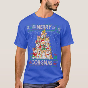 Merry Corgmas Ugly Sweater Funny Corgi Christmas T T-Shirt