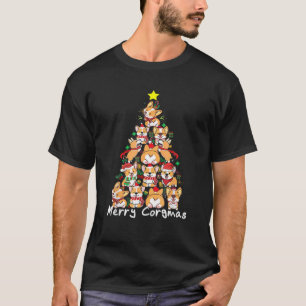 Merry Corgmas Weihnachten Corgis Xmas Tree Dog Lov T-Shirt