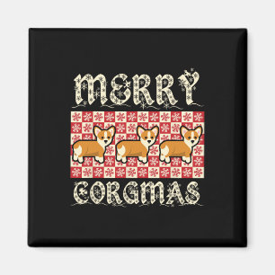 Merry Corgmas Xmas Hund züchten Design Corgi Hunde Magnet