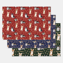 Merry Corgmess Text - Weihnachts-Corgi-Muster