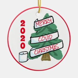 Merry Covid Weihnachts-Toilettenpapier Garland 202 Keramik Ornament