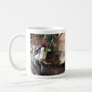 Merry Cowboy Weihnachtsjunge Cowboy Boots Kaffee T Kaffeetasse