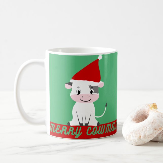 Merry Cowmas Kaffeetasse (Mit Donut)