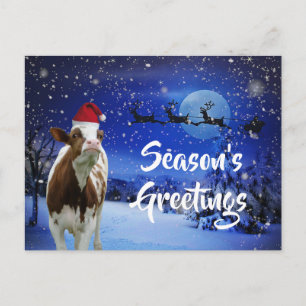 Merry Cowristmas Weihnachten Urlaub Postkarte