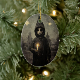 Merry Creepmas Spooky Boy Gothic Vintag Keramik Ornament