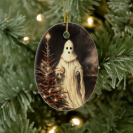 Merry Creepmas Spooky Ghost Gothic Vintag Keramik Ornament