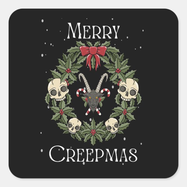 Merry Creepmas Sticker (Vorderseite)