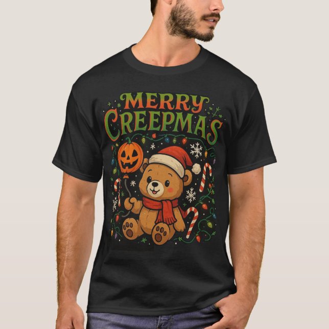 Merry Creepmas T - Shirt | Funny Spooky Christmas 
