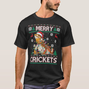 Merry Crickets Bartded Dragon Weihnachten Pajama U T-Shirt