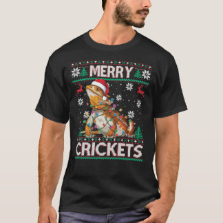 Merry Crickets Bartded Dragon Weihnachten Pajama U T-Shirt