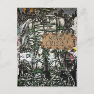 Merry Crisis Graffiti Feiertagspostkarte