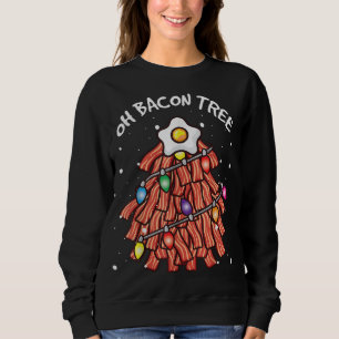Merry Crispness Oh Bacon Tree GRILLEN Ugly Christm Sweatshirt