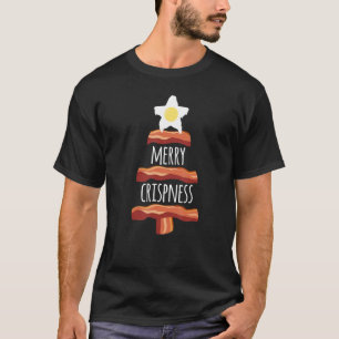 Merry Crispness Xmas Bacon Weihnachtsbaum T-Shirt