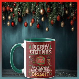 Merry Critmas Loot Drop Archer Ugly Sweater Tasse