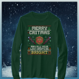 Merry Critmas Loot Drop | Magier Ugly Sweater T-Shirt