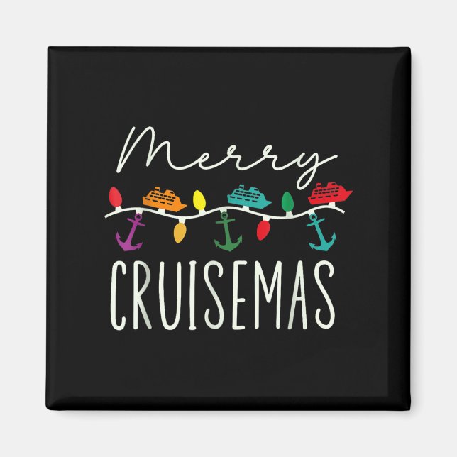 Merry Cruise-mas Cruise Christmas Xmas Pajamas Hol Magnet (Vorne)