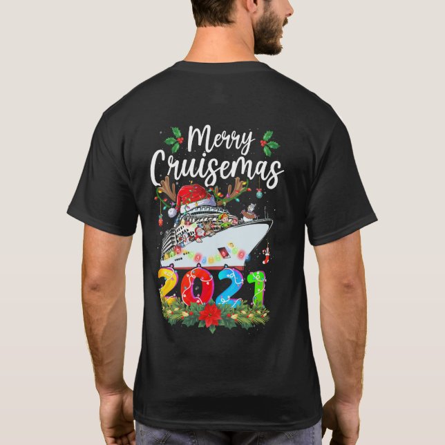 Merry Cruisemas 2021 Weihnachts-Rentierwanderung T-Shirt (Rückseite)