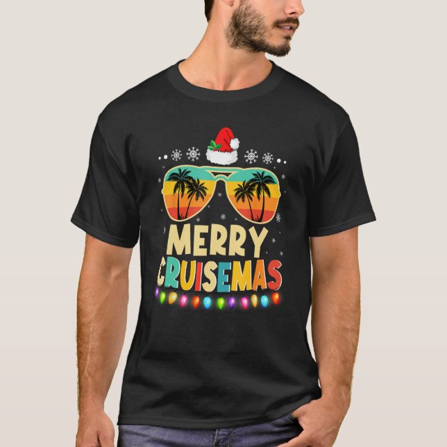 Merry Cruisemas 2023 Funny Christmas Santa Reindee T-Shirt (Vorderseite)