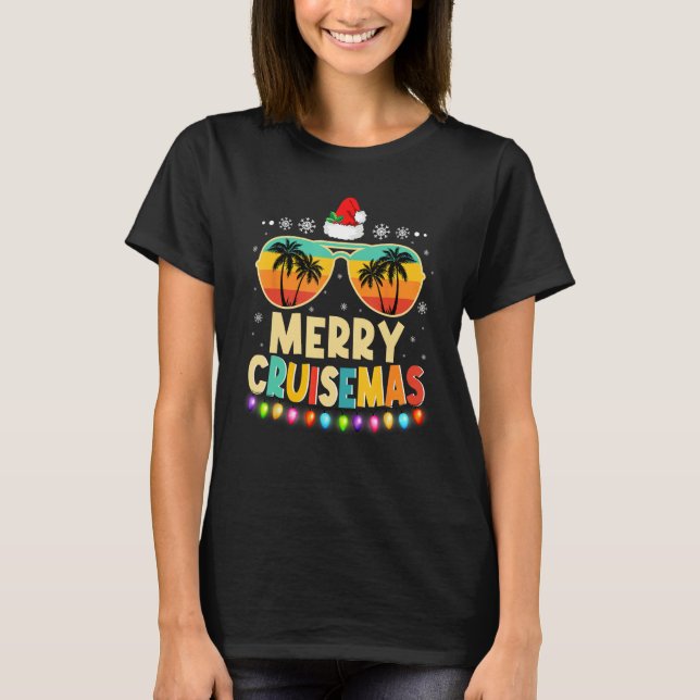 Merry Cruisemas 2023 Funny Christmas Santa Reindee T-Shirt (Vorderseite)